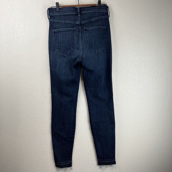 Ayr‎ Jeans Women 28 The Riser Dark Wash High Rise Skinny Jeans Raw Hem - Picture 6 of 14